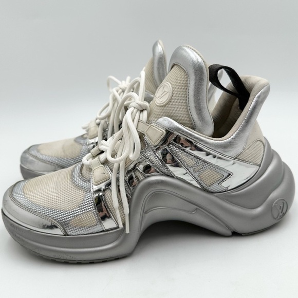 Louis Vuitton Archlight Metallic Sneakers Shoes - Picture 6 of 12